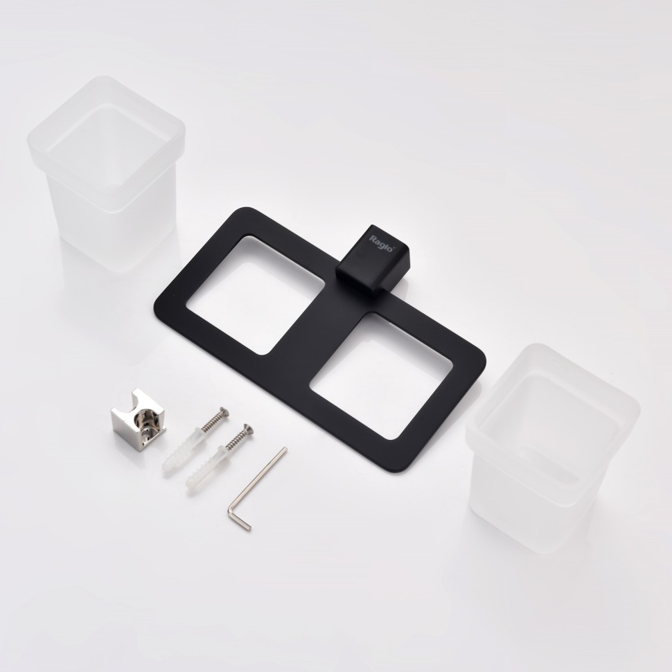 Держатель + 2 Стакана Raglo черный