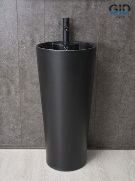 Раковина Gid Nb131bm 81120 накладная черная матовая 40x40x84