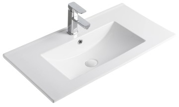 Раковина Gid NYJ803-70 71110 встраиваемая сверху белая 71x40x17