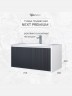 Тумба под раковину для ванной Uperwood Next Premium подвесная, 80 см, белая/графит, 1 ящик