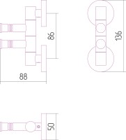 Держатель полотенец ВЕЕР-2 поворотный / L 88
