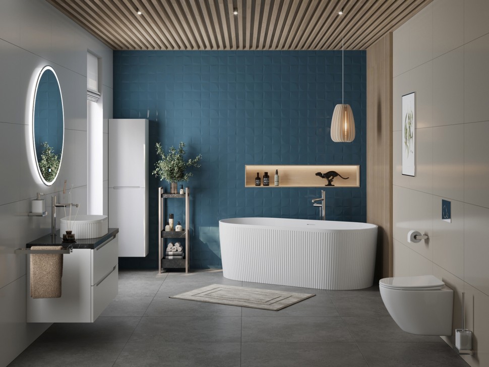 Акриловая ванна BELBAGNO BB411-1700-800-MATT, белая матовая