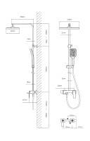 Душевая стойка Dice VSFS-4C12BN с изливом, брашированный никель