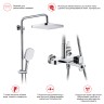 Душевая система Raglo для ванны и душа R50.24 Хром