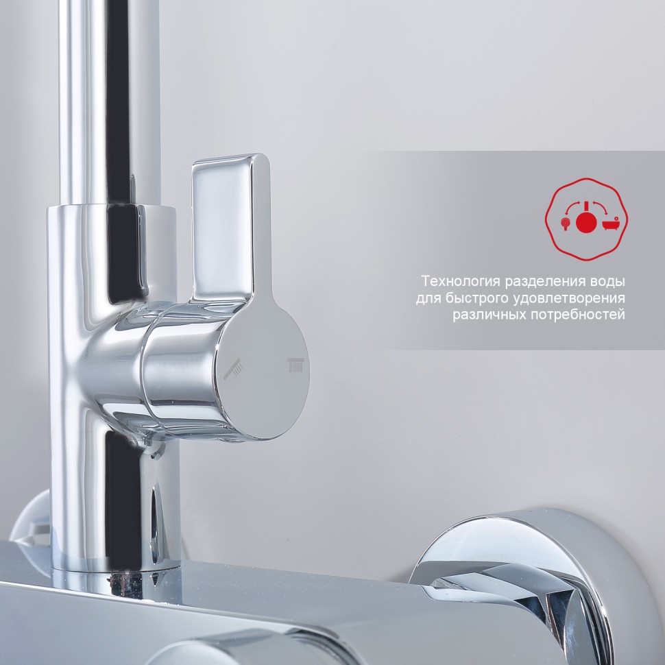 Душевая система Raglo для ванны и душа R50.24 Хром