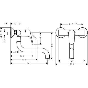 Смеситель для кухни Hansgrohe Focus хром 31825000