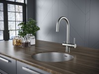 Смеситель для кухни Heller, нержавеющая сталь, He213218-SS(BS), Paulmark