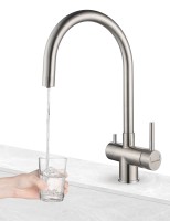 Смеситель для кухни Heller, нержавеющая сталь, He213218-SS(BS), Paulmark