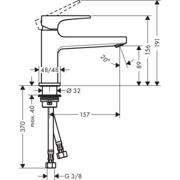 Смеситель для ванн Hansgrohe Metropol хром (74502000)