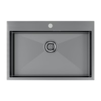 Мойка нерж. сталь AISI304 VELTEN 75, PM807551-GM, вороненая сталь, 750х510мм, Starke-Paulmark