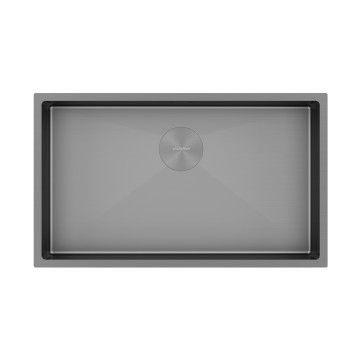 Мойка нерж. сталь NEXT 74 UNI, PM217444-MG, матовый серый, 740х440мм, Paulmark 1,2мм