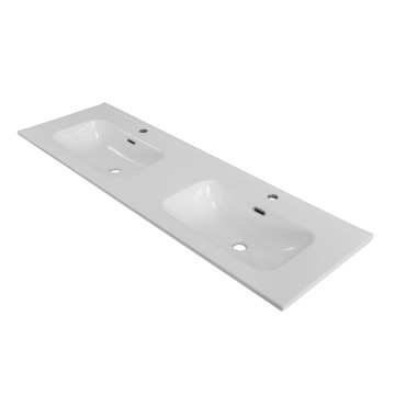 Керамическая раковина с двумя чашами BelBagno BB1400-2-ETL