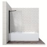 Шторка для ванны Ambassador Bath Screens 16041207 (80х140) черный,стекло прозрачное,неподвижное,1 место