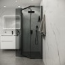 Душевое ограждение Niagara Eco NG-1010-14DT (100х100х190) трапеция,распашное,черный,стекло тонированное,1 место