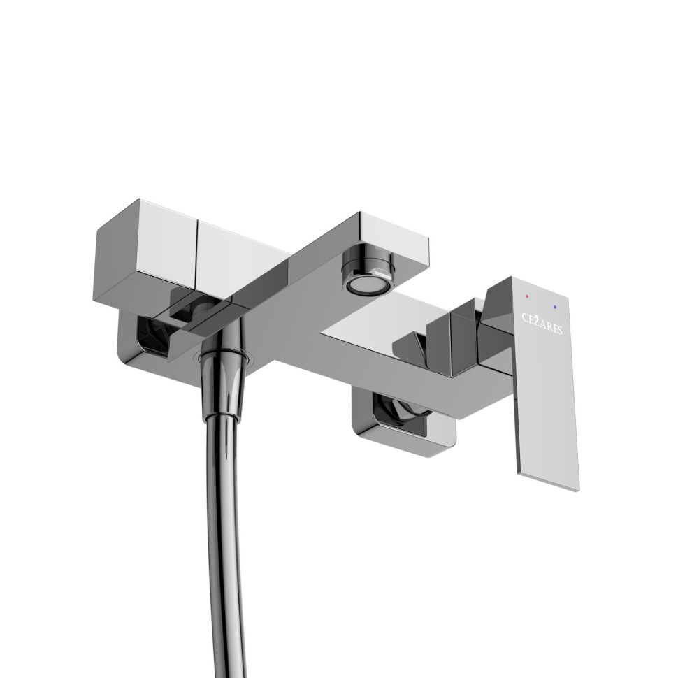 Смеситель для ванны и душа в комплекте с ручным душем, шлангом и держателем CEZARES SLIDER-VD-01