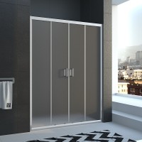 Душевая дверь Veconi Vianno VN-45, 1400x1850, хром, стекло pear