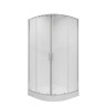 Душевое ограждение Niagara Nova NG-6607-08 (100х100х190) четверть круга,хром,двери раздвижные,стекло прозрачное,1 место