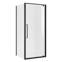 Душевое ограждение Niagara Nova NG-85-10AB-A90B-34 (100х90х195) прямоугольник,черный матовый,дверь распашная,стекло прозрачное,2 места