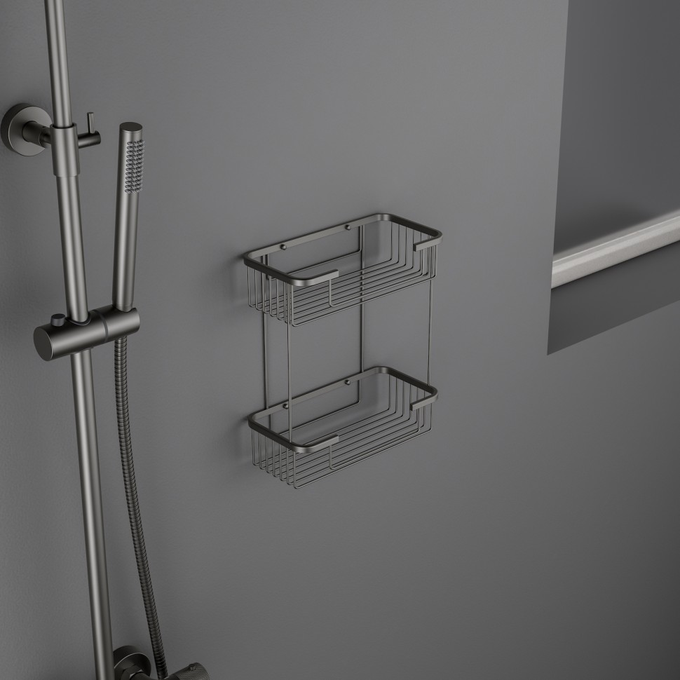 Полка двойная Timo Saona 13083/18 черное золото