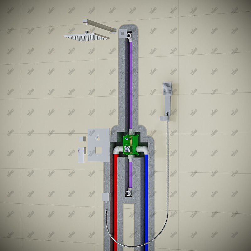 Душевая система встроенная Timo Selene SX-2069/16SM белый матовый