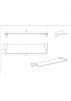 Полка стекло 51011