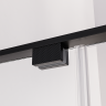 Душевой угол распашной Veconi Premium Alassio SP BB, 1300х800x2000, черный матовый, стекло черное
