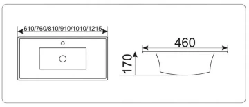 Раковина для ванной CeramaLux JY-807-75