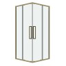 Душевое ограждение Grossman Cosmo 300.K33.02.9090.32.00 (90х90х195) квадрат,раздвижная,золото сатин,стекло прозрачное, 1 место
