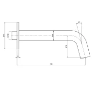 AQM8302BC Излив встраиваемый 110-180мм, латунь, шлифованная медь