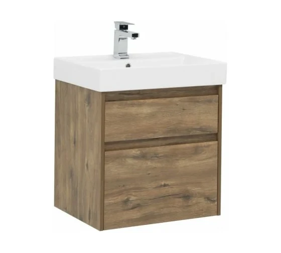 Тумба с раковиной Nova Lite 60 2 ящ. цв. дуб рустикальный