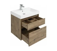Тумба с раковиной Nova Lite 60 2 ящ. цв. дуб рустикальный