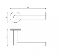 Бумагодержатель ABBER Pol 316 AA1931BRG брашированное розовое золото