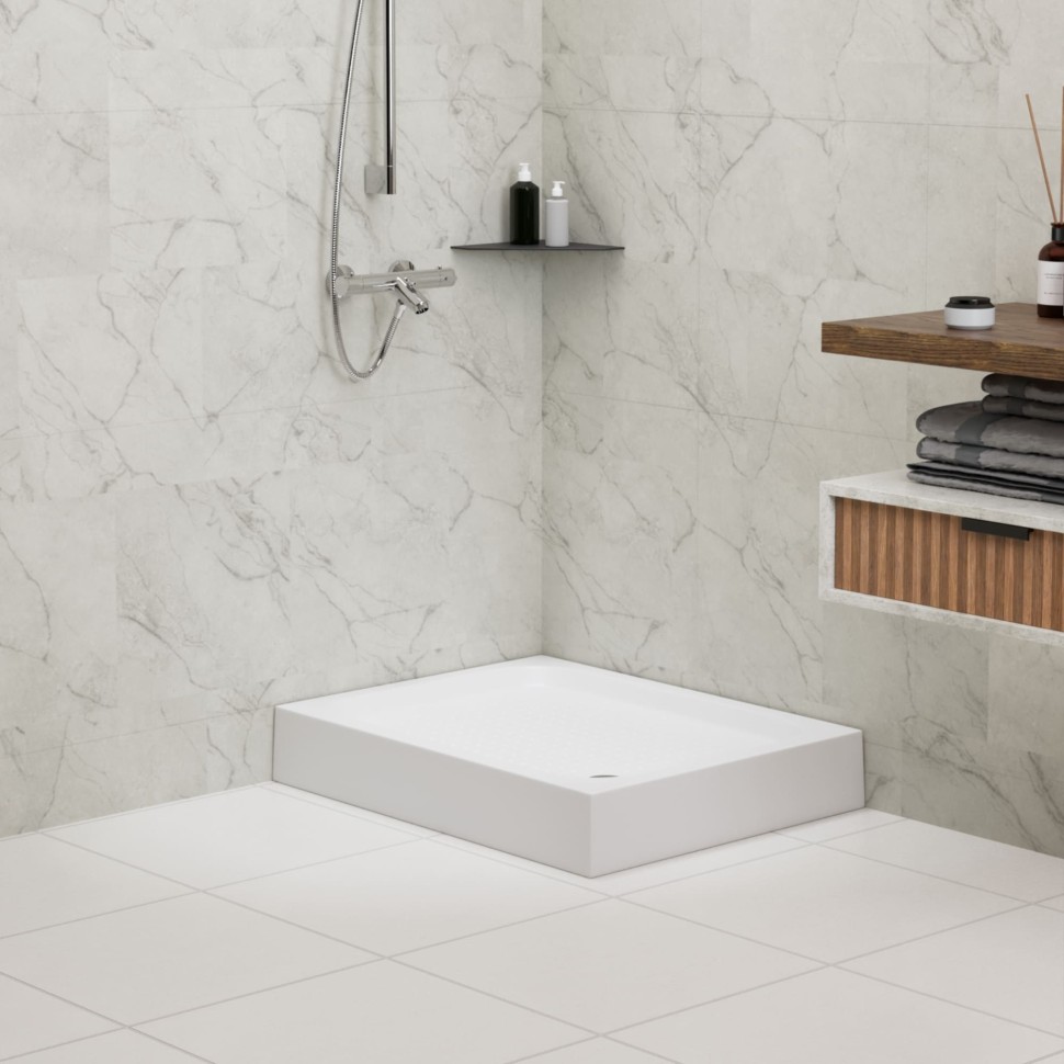 Душевой поддон прямоугольный RGW LUX/TN (Литой экран) 700x900