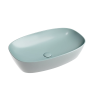 Умывальник чаша накладная овальная (цвет Зеленый Матовый) Element 600x380x138мм