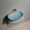 Умывальник чаша накладная овальная (цвет Зеленый Матовый) Element 600x380x138мм