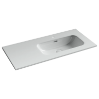 Раковина накладная мебельная CERAMICANOVA Element чаша справа с отверстием под смеситель 1010x465x180 мм цвет белый CN7003R