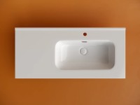 Раковина накладная мебельная CERAMICANOVA Element чаша справа с отверстием под смеситель 1010x465x180 мм цвет белый CN7003R