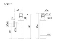 Дозатор SANCOS Base, вороненая сталь, арт. SC9027GG