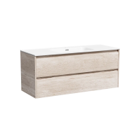 Тумба подвесная SANCOS Libra 1190х450х500, c двумя ящиками оснащенными доводчиками, дуб галифакс натуральный, арт. LB120-1EG