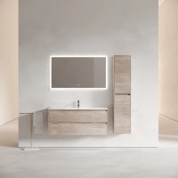 Тумба подвесная SANCOS Libra 1190х450х500, c двумя ящиками оснащенными доводчиками, дуб галифакс натуральный, арт. LB120-1EG