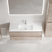 Тумба подвесная SANCOS Libra 1190х450х500, c двумя ящиками оснащенными доводчиками, дуб галифакс натуральный, арт. LB120-1EG