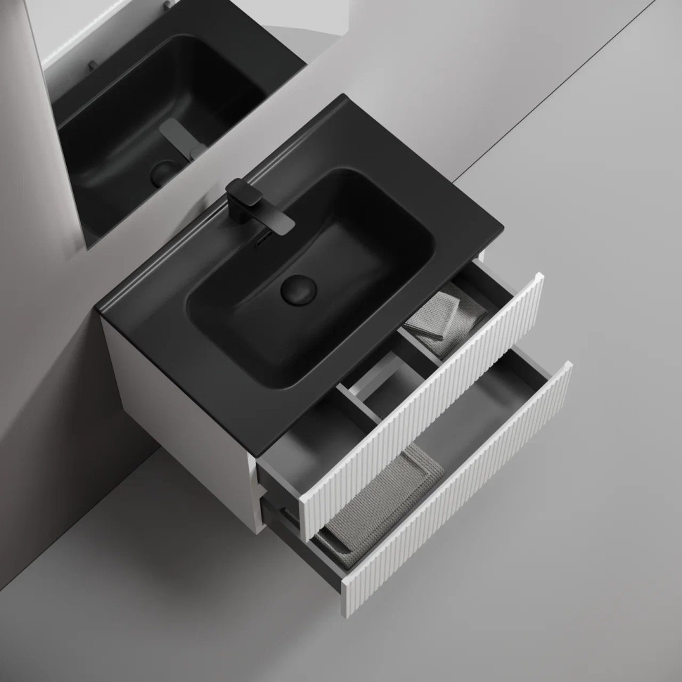 Тумба подвесная SANCOS Snob T 690х445х500, c двумя ящиками оснащенными доводчиками, Bianco, арт.SNT70W