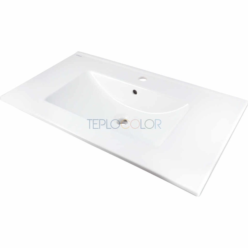 Керамическая раковина, впускаемая, с бортиком для смесителя