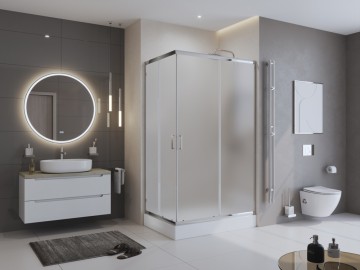 Душевой уголок BelBagno UNO-195-AH-2-100/90-P-Cr