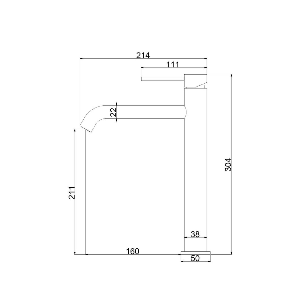 Смеситель для раковины City VBF-2C2MB однорычажный, черный матовый