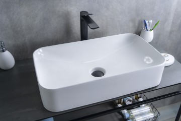 Раковина Gid N9596 51199 накладная белая 61x35x13