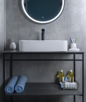 Раковина Gid N9596 51199 накладная белая 61x35x13