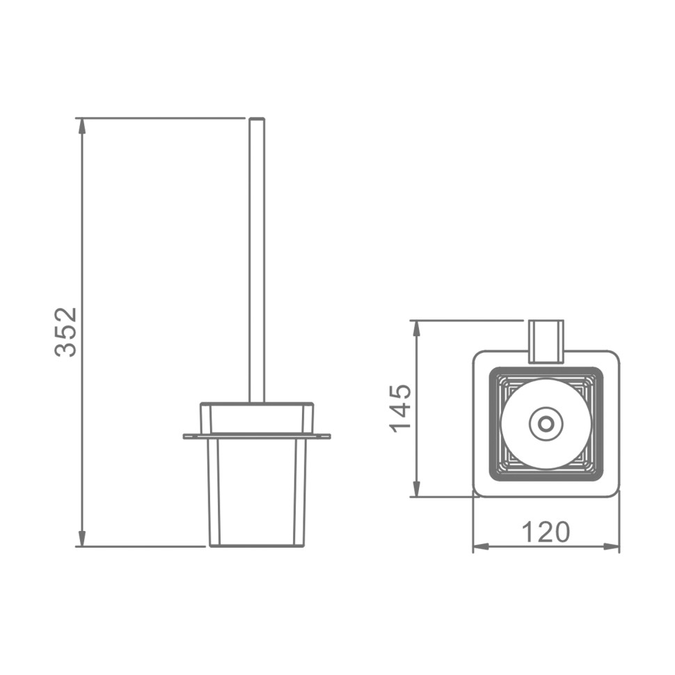Ершик настенный Raglo черный
