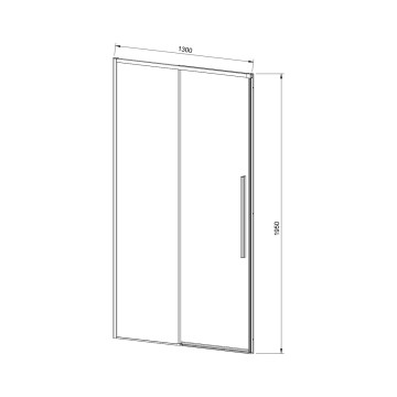 Душевая дверь Слим-Н (Slim-N) VDS-4SN130CGB, 1300, черный, стекло тонированное