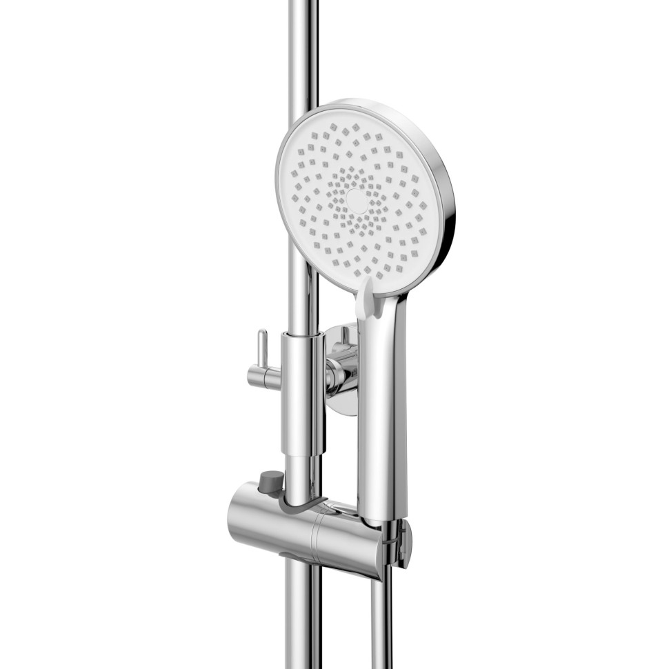 Душевая стойка со смесителем и изливом BelBagno UNIQUE-VSCM-CRM